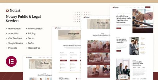 Notart | Notary Public & Legal Services Elementor Template Kit