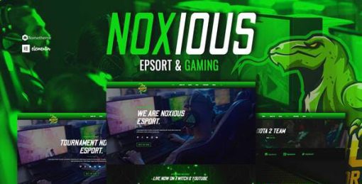 Noxious – Esport & Gaming Elementor Template kit