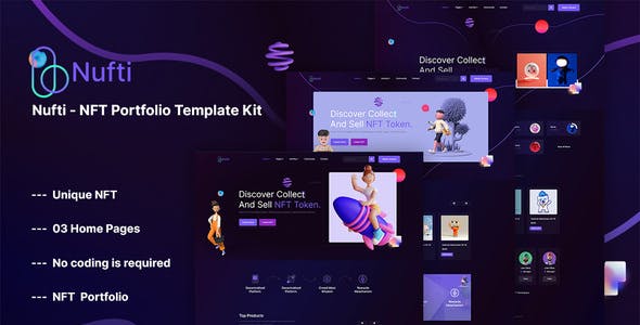 Nufti – NFT Collections Elementor Template Kit Nufti – NFT Collections Elementor Template Kit