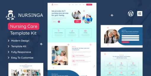 Nursinga – Nursing Home Care & Medical Elementor Template Kit