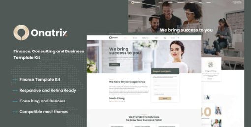 Onatrix – Finance Consulting & Business Elementor Template Kit
