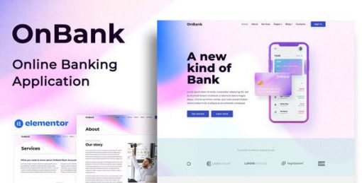 OnBank – Online Banking & Money Transfers – Elementor Kit