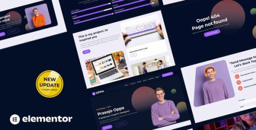 Oppa – Personal Portfolio Elementor Template Kit