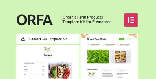 ORFA – Organic Farm Products Elementor Template Kit