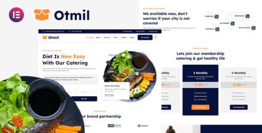 Otmil – Diet & Clean Food Catering Services Elementor Template Kit
