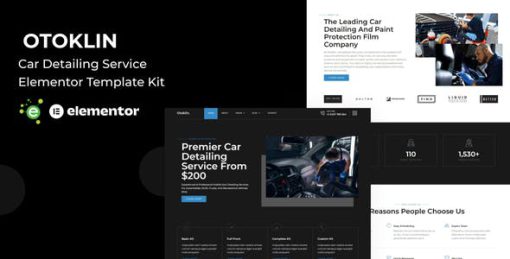 Otoklin – Car Detailing Service Elementor Pro Template Kit