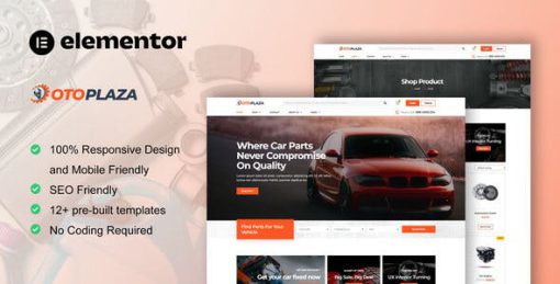 OtoPlaza – Auto Parts Store & Accessories Elementor Pro Template Kit