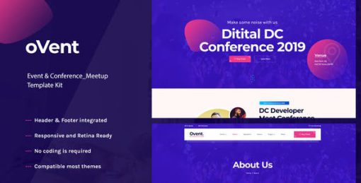 Ovent – Event Conference & Meetup Elementor Template Kit