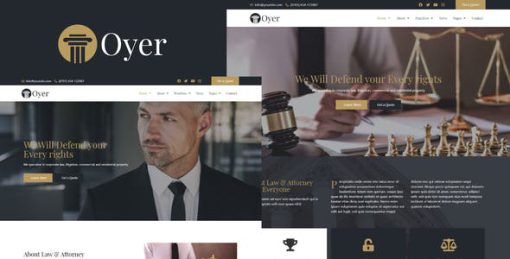Oyer – Lawyer & Attorney Elementor Template Kit