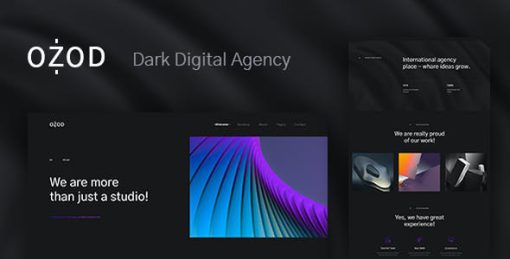 Ozod – Dark Digital Agency Elementor Template Kit
