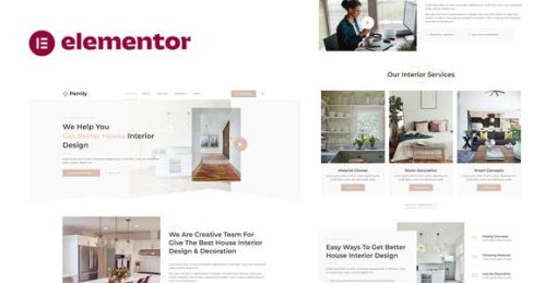 Pamily – House Interior Design Elementor Template Kit