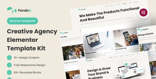 PandaV – Creative Agency Elementor Template Kit