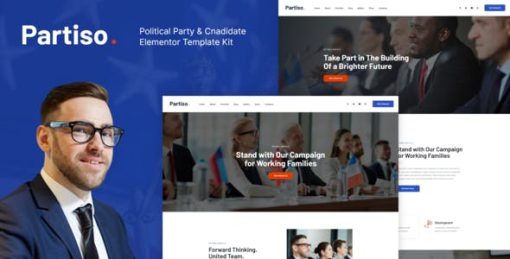 Partiso | Political Party & Candidate Elementor Template Kit