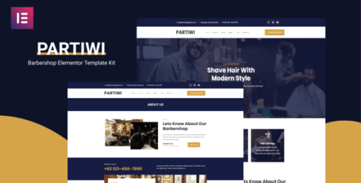 Partiwi – Barbershop Elementor Template Kit