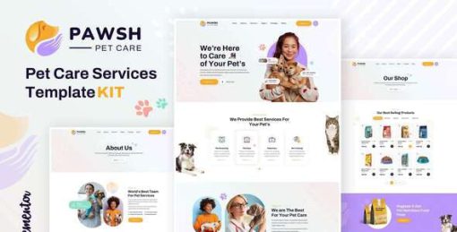 Pawsh – Pet Care & Shop Elementor Template Kit