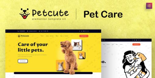 Pet Cute – Pet Care & Veterinary Elementor Template Kit