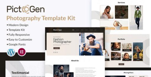 Pictogen – Creative Photography Elementor Template Kit