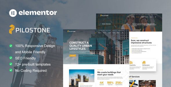 Pilostone – Construction & Building Service Elementor Template Kit Pilostone – Construction & Building Service Elementor Template Kit