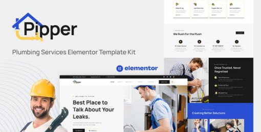 Pipper – Plumbing Services Elementor Template Kit