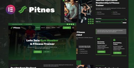 Pitnes – Gym Center & Fitness Training Elementor Template Kit