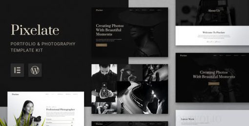 Pixelate – Portfolio & Photography Elementor Template Kit