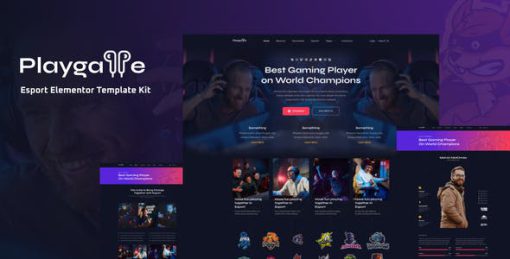 Playgame – Esports Elementor Template Kit