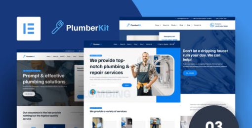 PlumberKit – Plumbing Services Elementor Template Kit