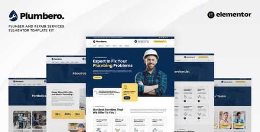 Plumbero – Plumber & Repair Services Elementor Template Kit