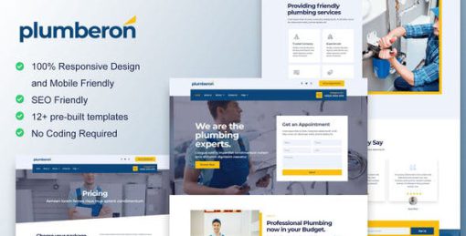 Plumberon – Plumbing Service Elementor Template Kit