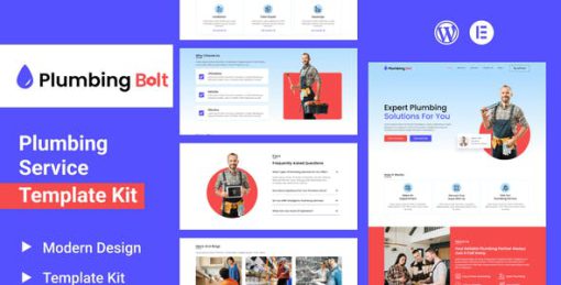 Plumbing Bolt – Plumbing Services Elementor Template Kit