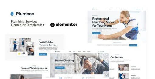 Plumboy – Plumbing Services Elementor Template Kit