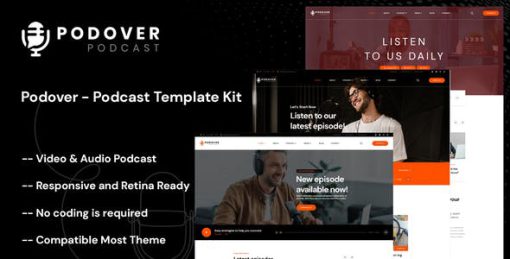 Podover – Podcast Elementor Template Kit