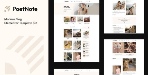PoetNote – Modern Blog Elementor Pro Template Kit