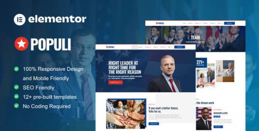 Populi – Politician Elementor Template Kit