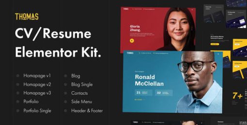 Thomas – CV/Portfolio Elementor Template Kit