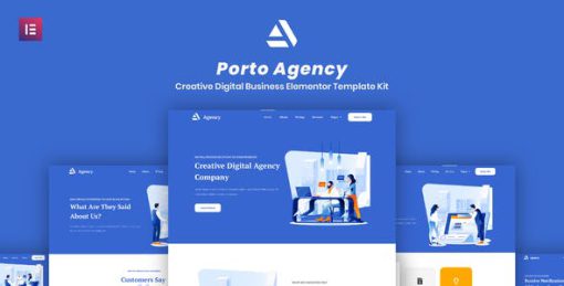 Porto Agency – Creative Digital Business Elementor Template Kit