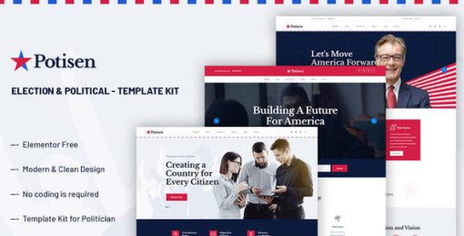 Potisen – Election & Political Campaign Elementor Template Kit