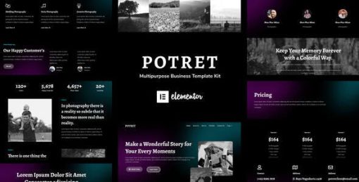 Potret – Photography Portfolio Elementor Template Kit