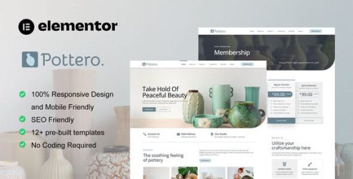 Pottero – Pottery & Ceramics Studio Elementor Template Kit