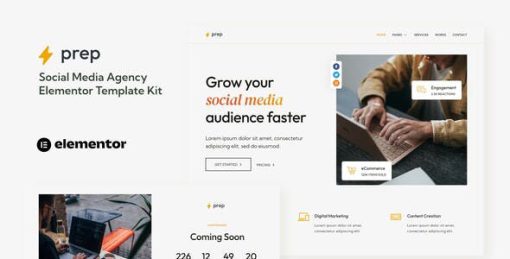 Prep – Social Media Agency Elementor Template Kit