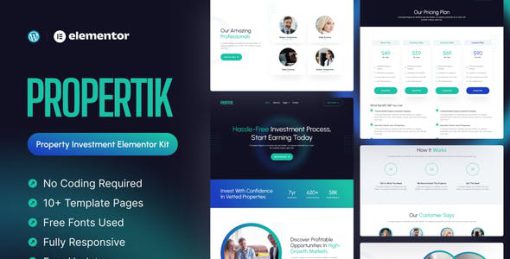 Propertik – Property Investment Elementor Pro Template Kit