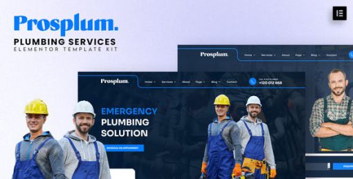 Prosplum – Plumbing Services Elementor Template Kit