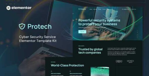 Protech – Cyber Security Service Elementor Template Kit