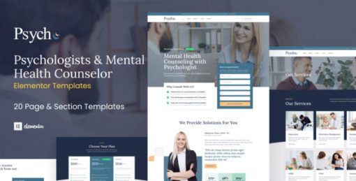 Psych – Mental Health Counselor Elementor Template Kit