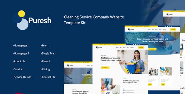 Puresh | Cleaning Services Company Elementor Template Kit Puresh | Cleaning Services Company Elementor Template Kit