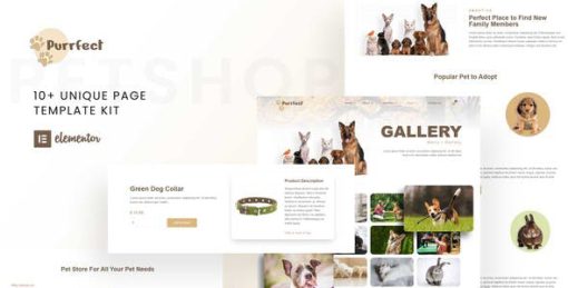 Purrfect – Pet Shop Elementor Template Kit