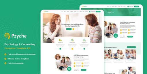Pzyche – Psychology & Counseling Elementor Template Kit