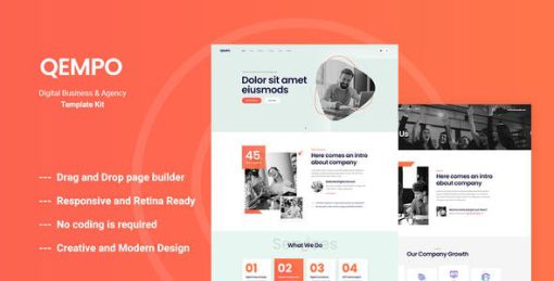 Qempo – Digital Service Agency Elementor Template Kit