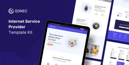 Qonec – Broadband & Internet Service Provider Template Kit