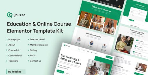 Qourse | Education & Online Course Elementor Template Kit